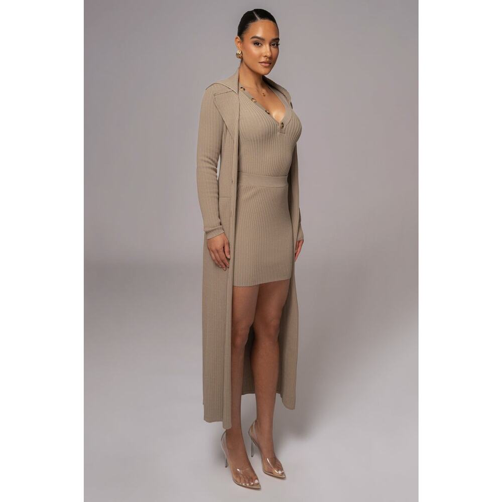JLUXLABEL Lida Ribbed Duster - M/L - Picture 6 of 8